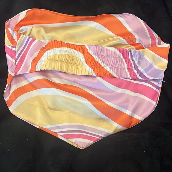 strapless multicolor top - Picture 2 of 2